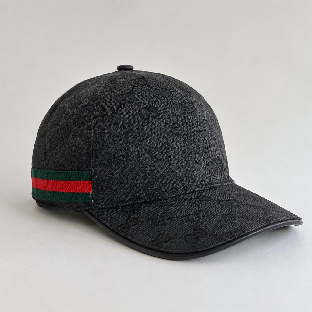 Gucci Black Monogram Cap